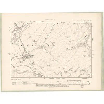 1900 Map of Forfarshire Sheet XLIII.SW, 1903 Print