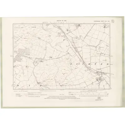 1921 Map of Forfarshire Sheet XLIX.NW, 1926 Print