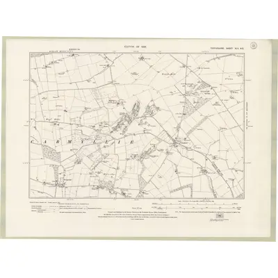 1921 Map of Forfarshire Sheet XLV.NE, 1926 Print