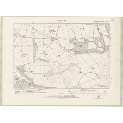1921 Map of Forfarshire Sheet XLV.SE, 1926 Print