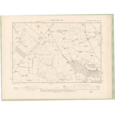 1901 Map of Forfarshire Sheet XLV.SW, 1903 Print