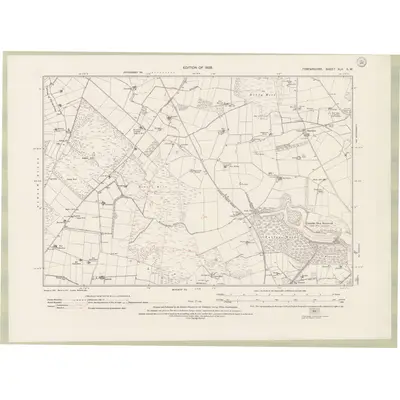 1921 Map of Forfarshire Sheet XLV.SW, 1926 Print