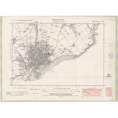 1938 Map of Forfarshire Sheet XLVI.SE, 1947 Print