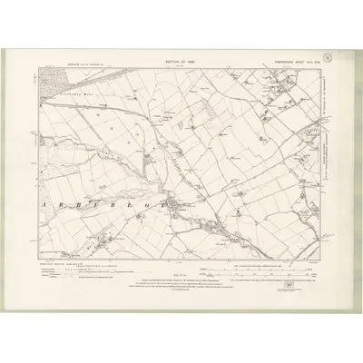 1921 Map of Forfarshire Sheet XLVI.SW, 1926 Print
