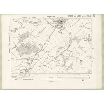 1921 Map of Forfarshire Sheet XLVIII.NW, 1926 Print