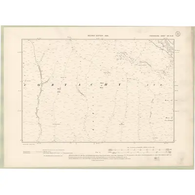 1900 Map of Forfarshire Sheet XVII.NW, 1902 Print