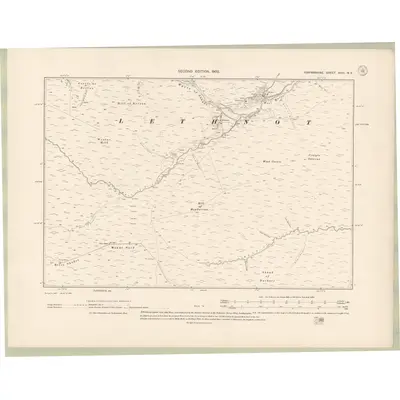 1900 Map of Forfarshire Sheet XVIII.NE, 1902 Print