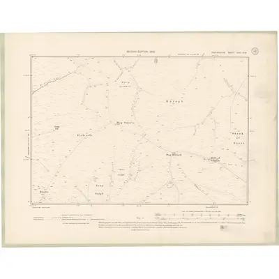 1900 Map of Forfarshire Sheet XVIII.NW, 1902 Print