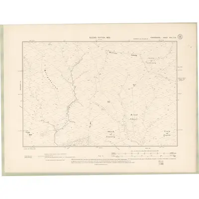 1900 Map of Forfarshire Sheet XVIII.SE, 1902 Print