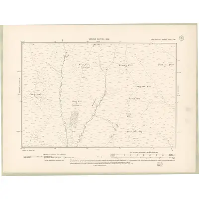 1900 Map of Forfarshire Sheet XVIII.SW, 1902 Print