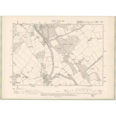 1901 Map of Forfarshire Sheet XX.NW, 1904 Print