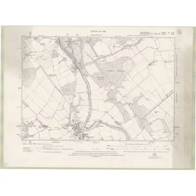 1922 Map of Forfarshire Sheet XX.NW, 1928 Print