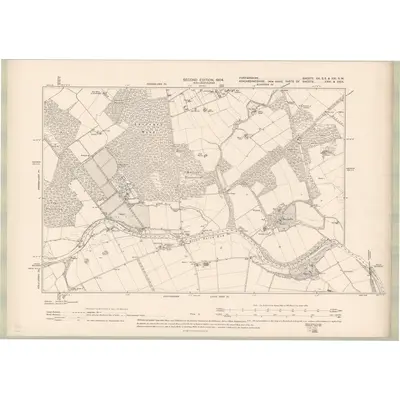 1901 Map of Forfarshire Sheet XX.SE & XXI.SW, 1904 Print