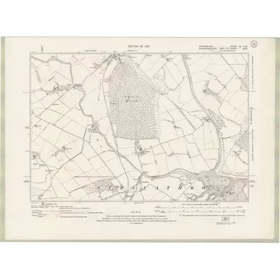 1922 Map of Forfarshire Sheet XX.SW, 1927 Print