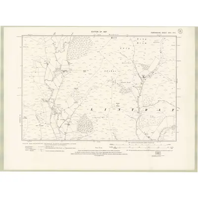 1922 Map of Forfarshire Sheet XXIII.SE, 1927 Print