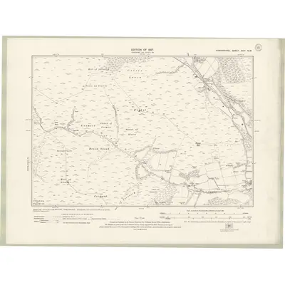 1922 Map of Forfarshire Sheet XXIV.NW, 1927 Print