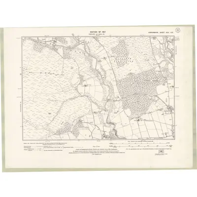 1922 Map of Forfarshire Sheet XXIV.SE, 1927 Print