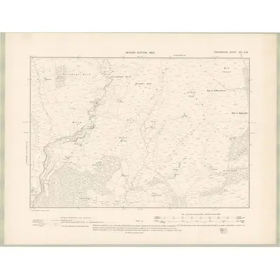 1900 Map of Forfarshire Sheet XXV.NW, 1903 Print