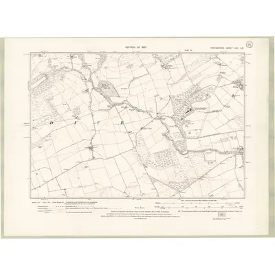 1922 Map of Forfarshire Sheet XXV.SE, 1927 Print