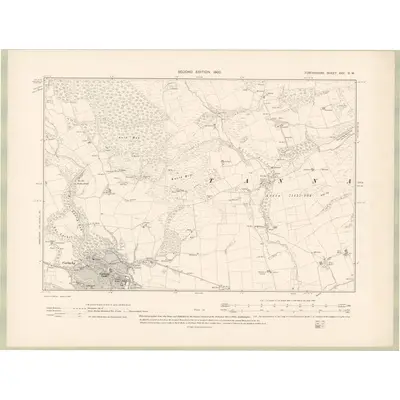1900 Map of Forfarshire Sheet XXV.SW, 1903 Print