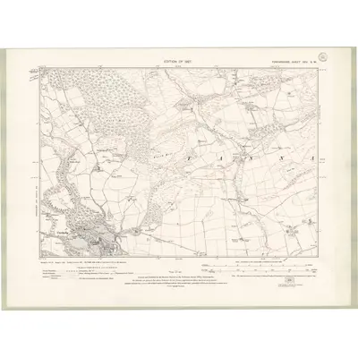 1922 Map of Forfarshire Sheet XXV.SW, 1927 Print