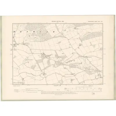 1900 Map of Forfarshire Sheet XXVI.NE, 1903 Print