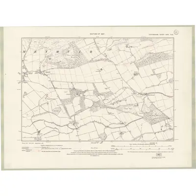 1922 Map of Forfarshire Sheet XXVI.NE, 1927 Print