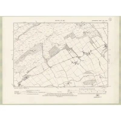 1922 Map of Forfarshire Sheet XXVI.NW, 1927 Print
