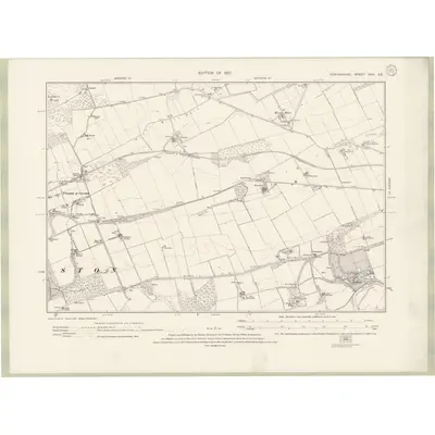 1922 Map of Forfarshire Sheet XXVI.SE, 1927 Print