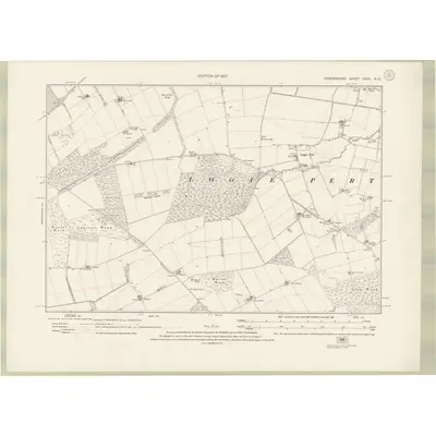 1922 Map of Forfarshire Sheet XXVII.NE, 1927 Print
