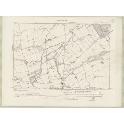 1922 Map of Forfarshire Sheet XXVII.NW, 1927 Print