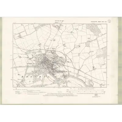 1922 Map of Forfarshire Sheet XXVII.SW, 1927 Print