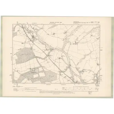 1901 Map of Forfarshire Sheet XXVIII.NW, 1904 Print