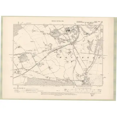 1902 Map of Forfarshire Sheet XXVIII.SW, 1904 Print