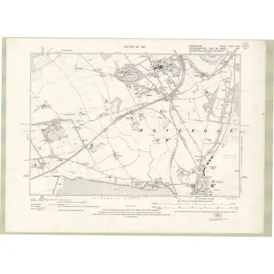 1923 Map of Forfarshire Sheet XXVIII.SW, 1927 Print