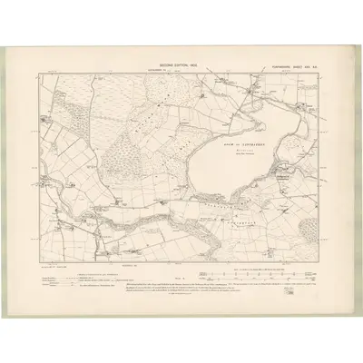 1900 Map of Forfarshire Sheet XXX.SE, 1902 Print