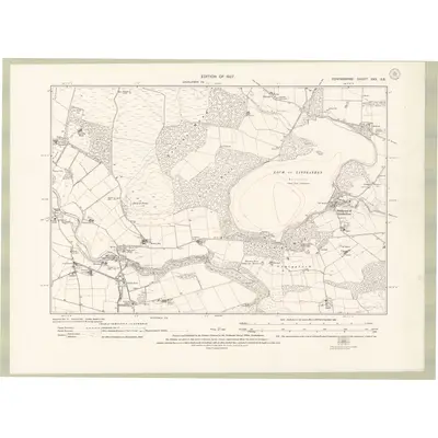 1922 Map of Forfarshire Sheet XXX.SE, 1927 Print