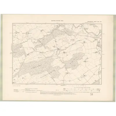 1900 Map of Forfarshire Sheet XXXI.NE, 1903 Print