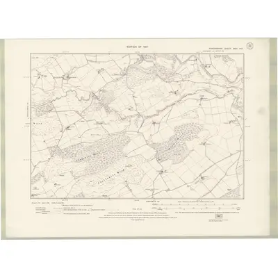 1922 Map of Forfarshire Sheet XXXI.NE, 1927 Print