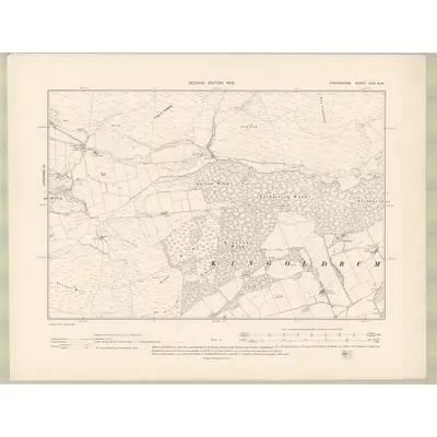 1900 Map of Forfarshire Sheet XXXI.NW, 1902 Print