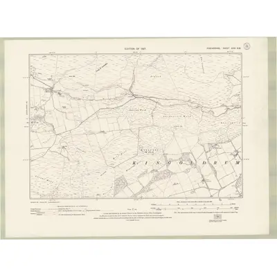 1922 Map of Forfarshire Sheet XXXI.NW, 1927 Print
