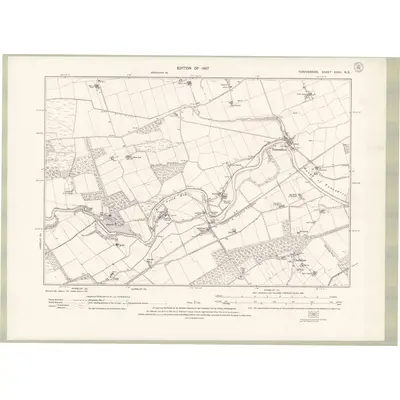 1922 Map of Forfarshire Sheet XXXII.NE, 1927 Print