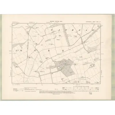 1901 Map of Forfarshire Sheet XXXII.SE, 1903 Print