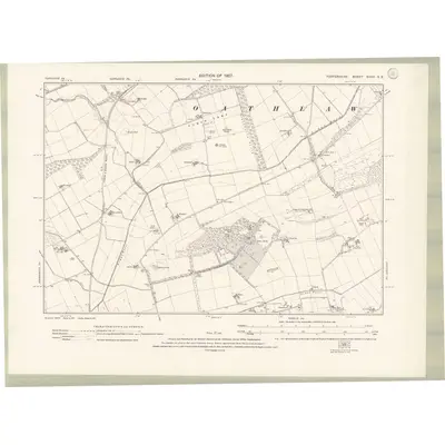 1922 Map of Forfarshire Sheet XXXII.SE, 1927 Print