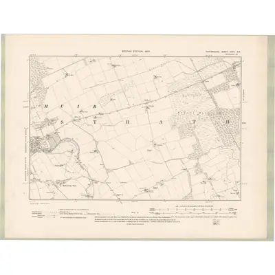 1901 Map of Forfarshire Sheet XXXII.SW, 1903 Print