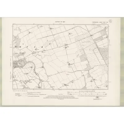 1922 Map of Forfarshire Sheet XXXII.SW, 1927 Print