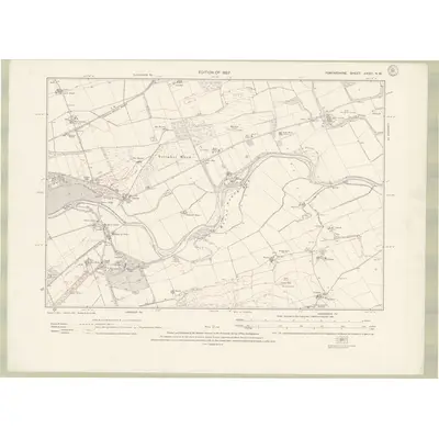 1922 Map of Forfarshire Sheet XXXIII.NW, 1927 Print