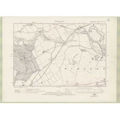 1922 Map of Forfarshire Sheet XXXIV.NE, 1927 Print