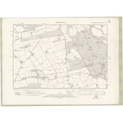 1922 Map of Forfarshire Sheet XXXIV.NW, 1927 Print