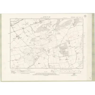1922 Map of Forfarshire Sheet XXXIV.SE, 1927 Print